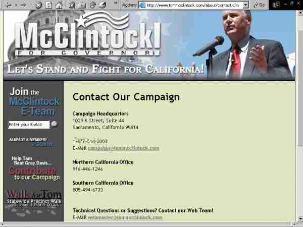 Homepage www.tommcclintock.com.
